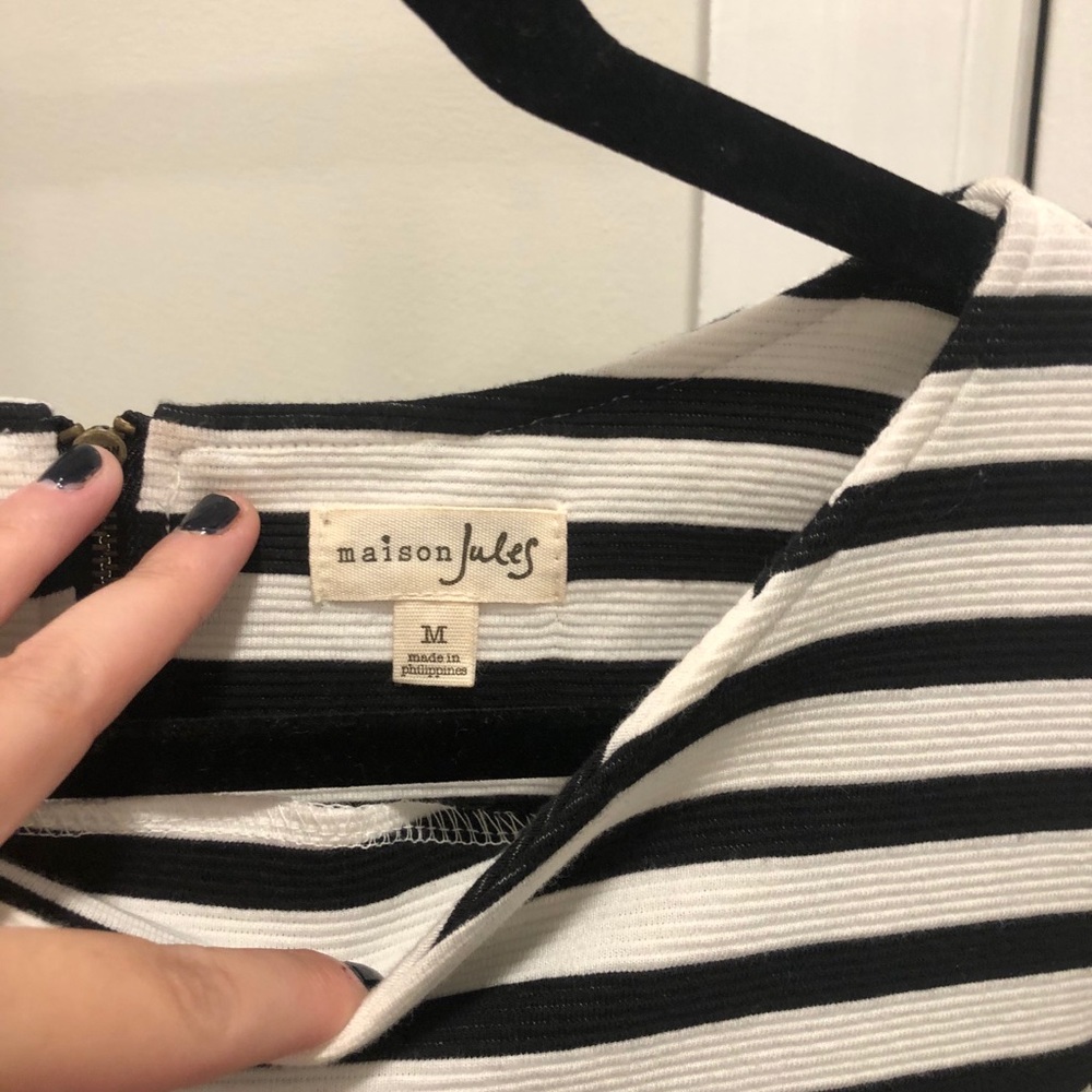 Maison Jules Striped Short Sleeve Dress - Picture 4 of 6